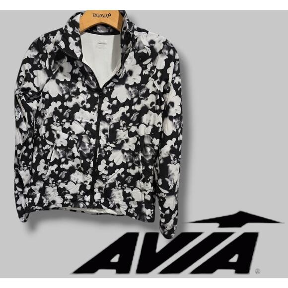 Avia Girls black white zip-front activewear performance jacket - large (10/12) - Picture 7 of 7